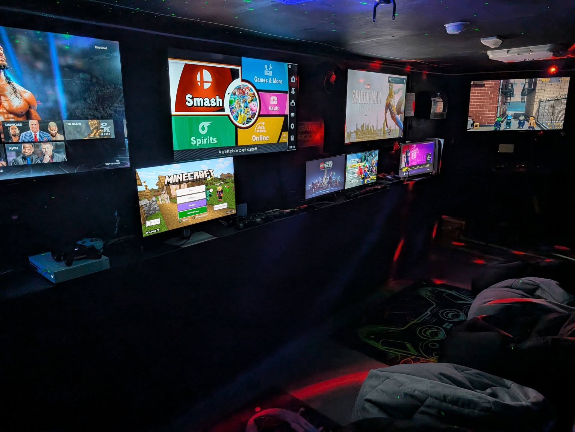 Group at gaming truck